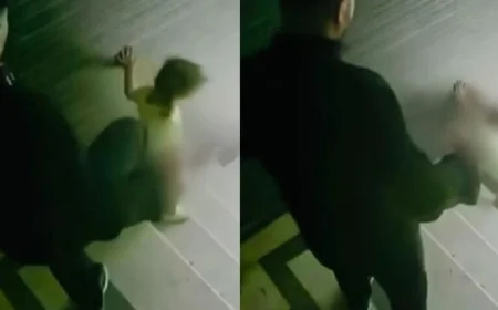 Kızına tekme atarak merdivenlerden yuvarlayan cani baba adliyede