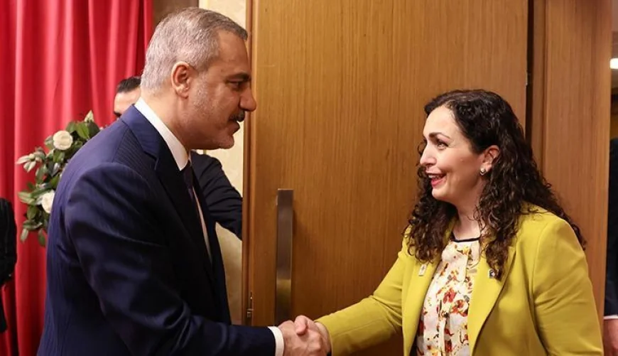 Dışişleri Bakanı Hakan Fidan, Kosova Cumhurbaşkanı Osmani ile görüştü